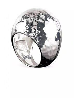 IPPOLITA Hammered Dome Ring in Sterling Silver.